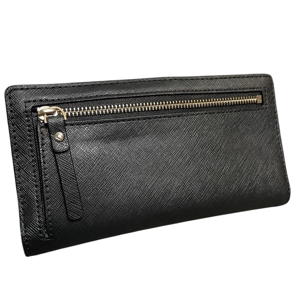 Life is Short. Buy the Shoes - Kate Spade Black Saffiano Stacy Bifold Wallet - Picture 2 of 7